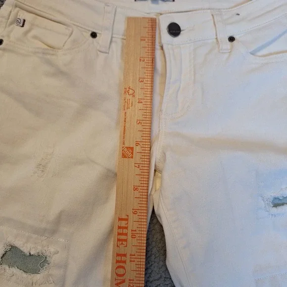 Dear John Jeans Joyrich Comfort Skinny Womens Ivory Distressed Size 26 - Picture 15 of 15